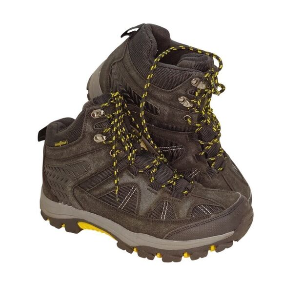 Goodyear Teton Mens Pre-owned Black Outdoor Hiking/Work Boots - sz. 9 - Picture 1 of 7